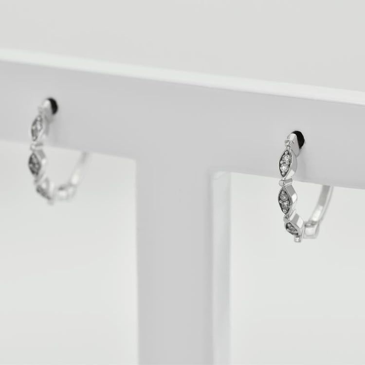 Silberne kreisförmige Ohrringe mit Lab Grown Diamanten Wontisa 103970