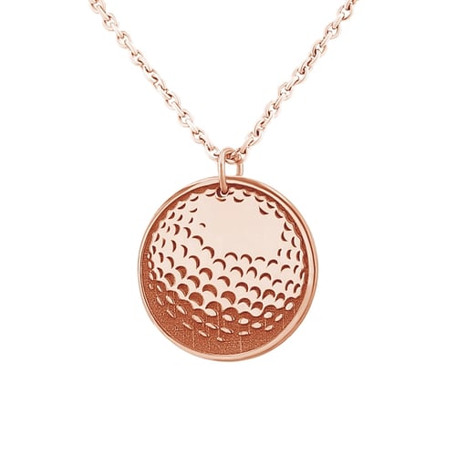Silberner Anhänger Golfball mit Gravur Ihrer Wahl Golfball