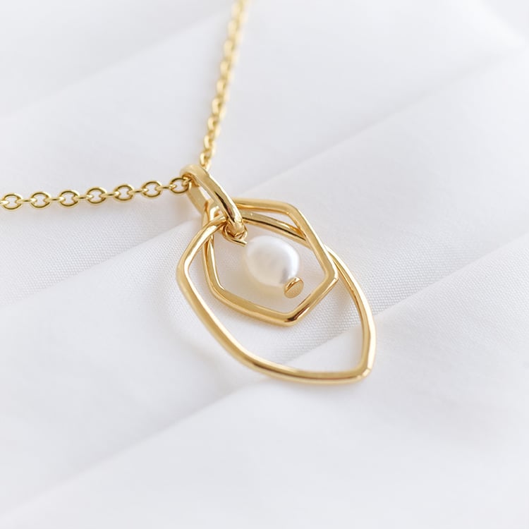 Perlenanhänger aus vergoldetem Silber Dikla 90762