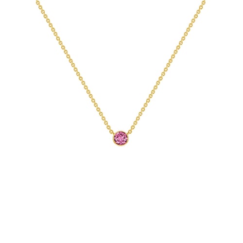 Minimalistische Kette mit einem rosa Saphir Glosie