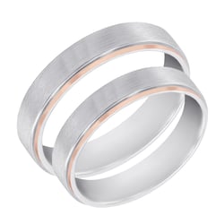 Moderne Eheringe aus kombiniertem Gold Mouline