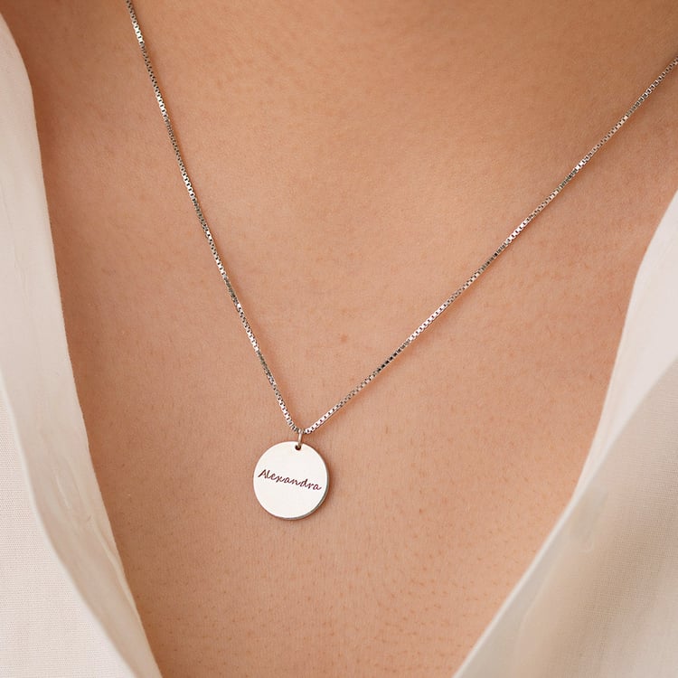 Silbener Anhänger mit beidseitiger Gravur Leasy 156755