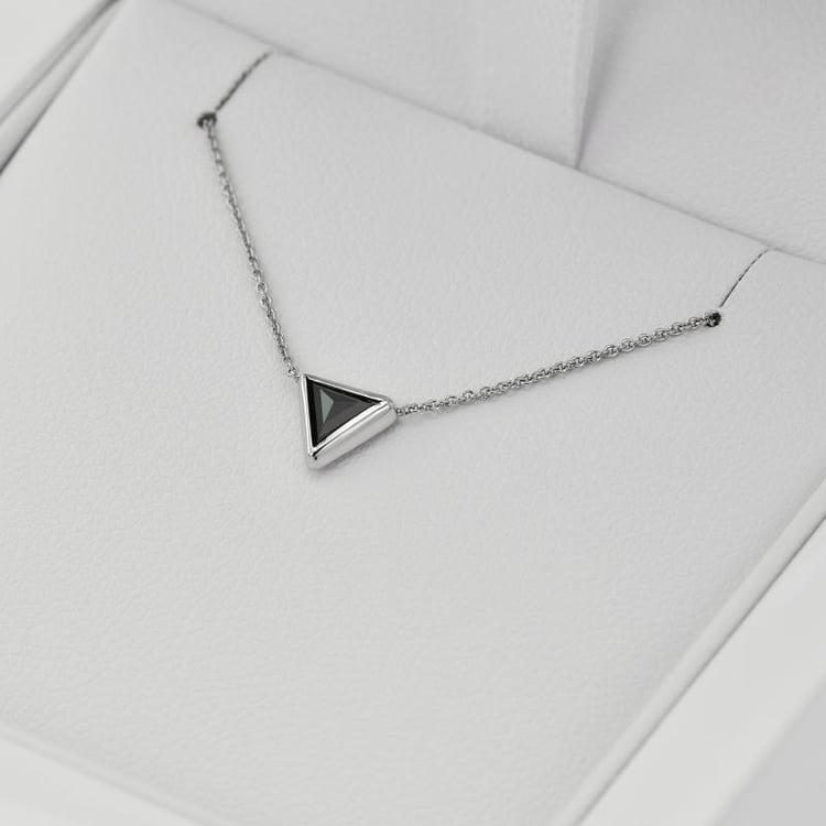 Halskette Gold mit schwarzen Diamanten 40195