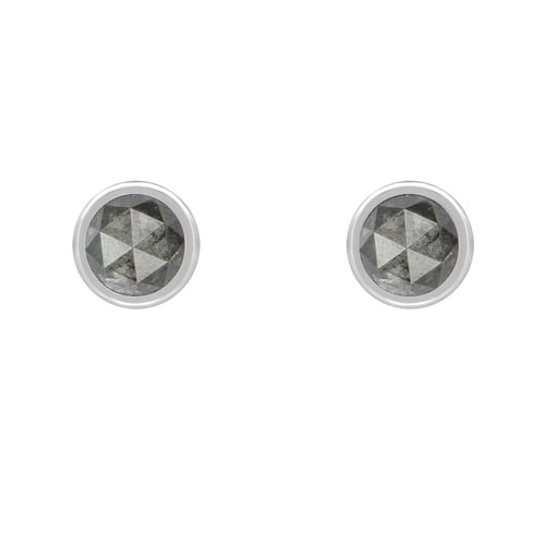 Goldene Ohrringe mit 0.52ct Salt and Pepper Diamanten Gledina