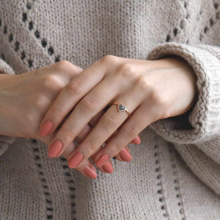 Ring mit Salt and Pepper Diamant Vilma 71674