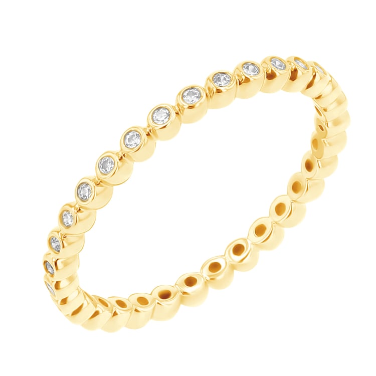 Minimalistischer Ring aus Kugeln mit Diamanten Dante