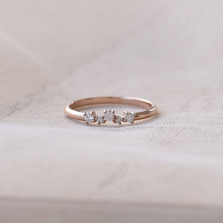 Goldener Verlobungsring mit Diamanten Blanka 67445