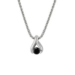 Originelle Anhänger aus Platin mit schwarzem Diamant Tilda