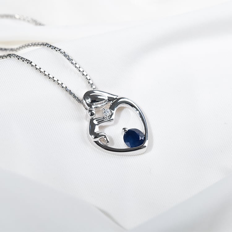 Anhänger Mutter und Kind mit Saphir und Diamanten Ella 131133