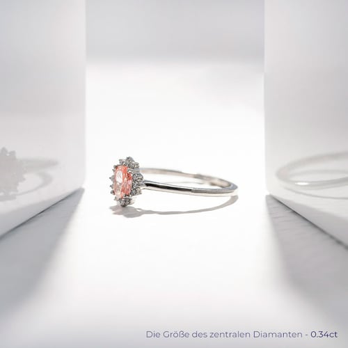 Verlobungsring mit einem zertifizierten fancy pink Lab Grown Diamanten Bayo