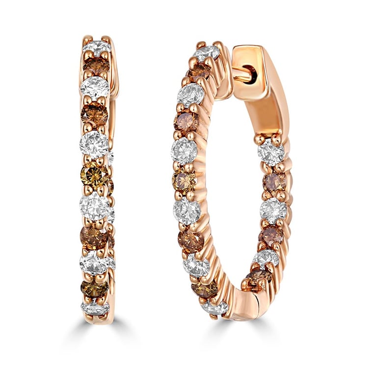 Ohrringe mit Champagner und weißen Diamanten Ola