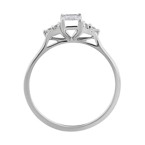 Verlobungsring mit einem Diamanten in Emerald Form Miha
