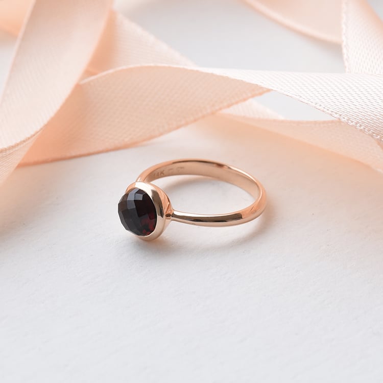 Ring mit Granat aus Roségold Pitie 90529