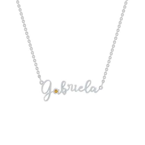 Goldene Kette mit Namen und Edelstein Harlow