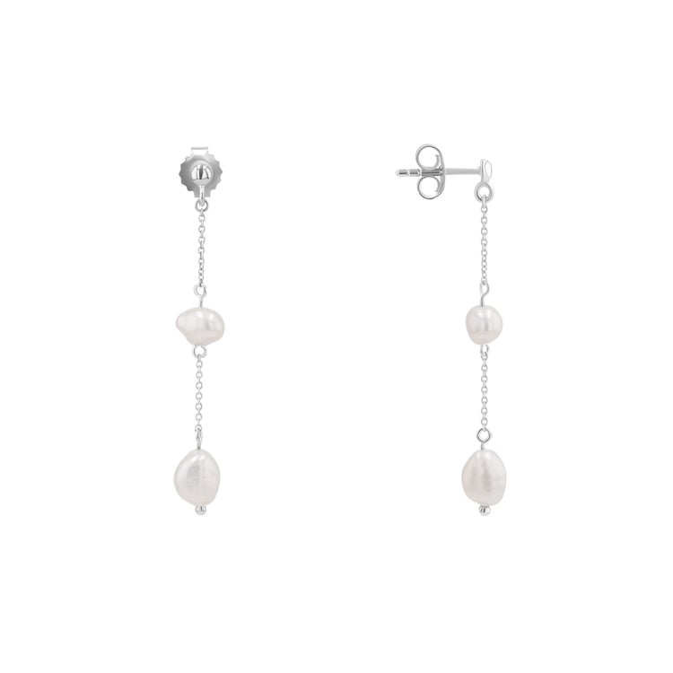 Silberne Hängeohrringe mit Perlen Klara 163881