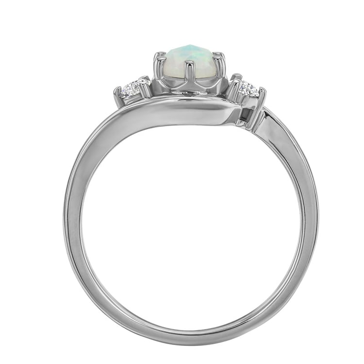 Goldener Verlobungsring mit Opal und Diamanten Eleie 30181