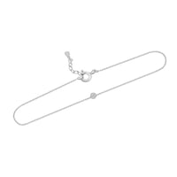 Silbernes minimalistisches Armband mit einem Diamanten Bonato