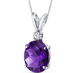 Goldener Anhänger mit 2.03ct Amethyst und Diamant Rafiah