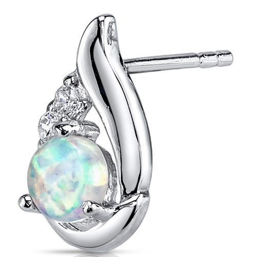 Ohrringe mit Opalen und Zirkonia 9712