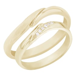 Trauringe aus Gold mit Diamanten Abella