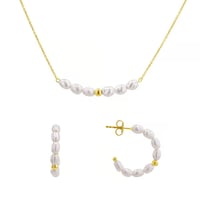Silbernes Schmuckset mit Perlen Conrad