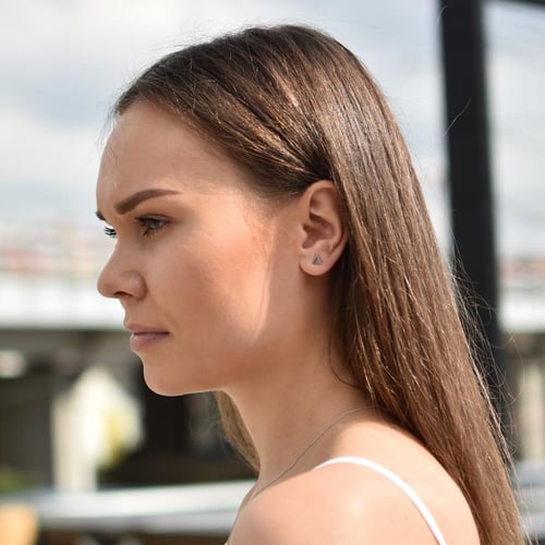 Goldene geometrische mix &amp; match Ohrringe Aine