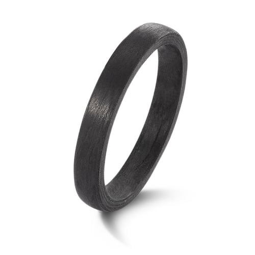 Flache Eheringe aus Carbon mit Diamant Dammu