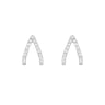 Minimalistische Ohrringe mit Diamanten Wishbone