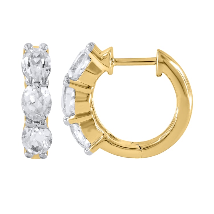 Goldene Ohrringe mit Lab Grown Diamanten Tejal 165248