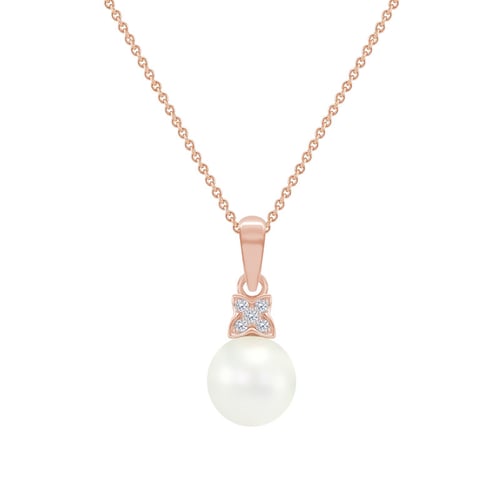 Anhänger mit Perle und Diamanten Camillei