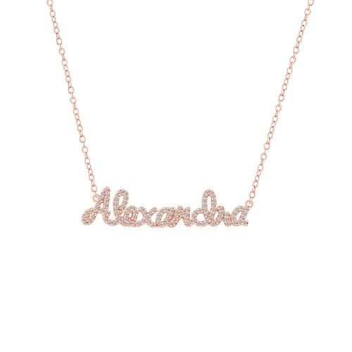 Silber Diamantkette mit Namen Noah