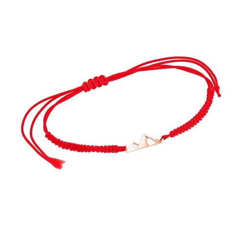 Silbernes String-Armband mit Bergmotiv Mountain