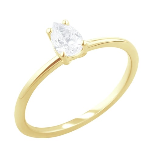 Verlobungsring mit einem Diamanten in Birnenform North