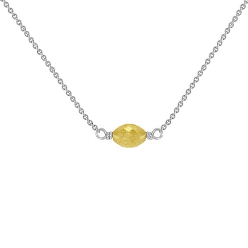 Goldener Choker mit gelbem Diamant Melodei