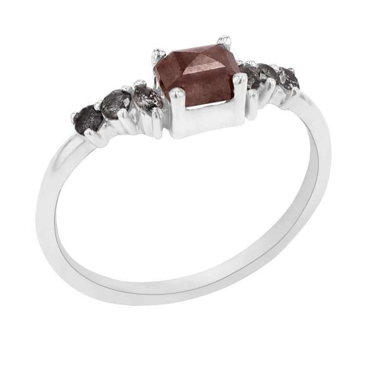 Ring mit Salt and Pepper Diamanten Jun