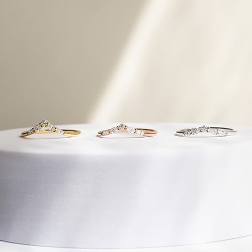 Scheidungsring in V-Form mit Lab Grown Diamanten Iman