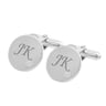 Silber Manschettenknöpfe mit Gravur und Diamanten Gaynor