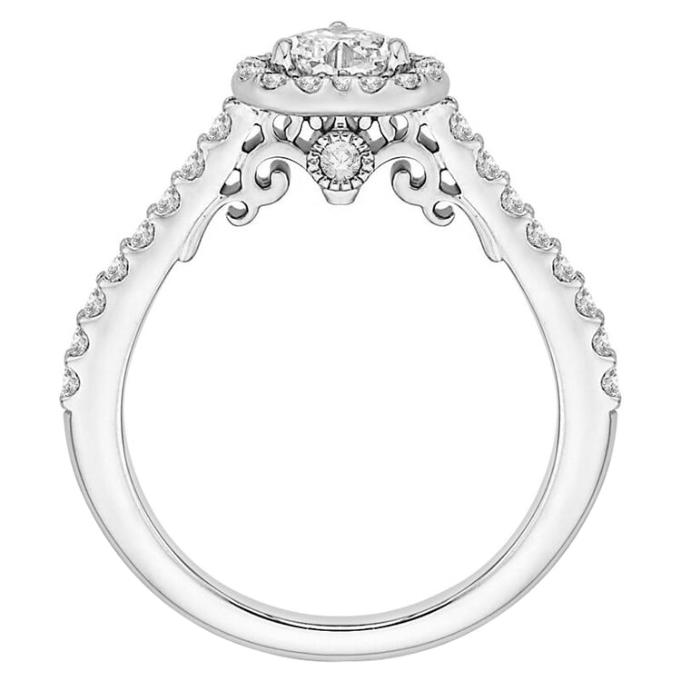 Diamant im Form von Herzen im Verlobungsring 60919