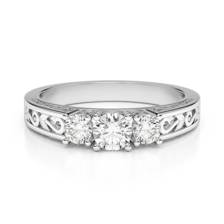 Vintage Verlobungsring mit drei Diamanten Lariah 7119