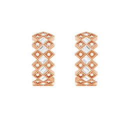 Goldene Creolen mit Lab Grown Diamanten Helle