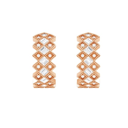 Goldene Creolen mit Lab Grown Diamanten Helle