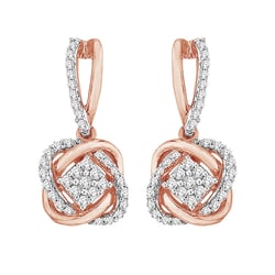 Geflochtene Diamantohrringe Eamon