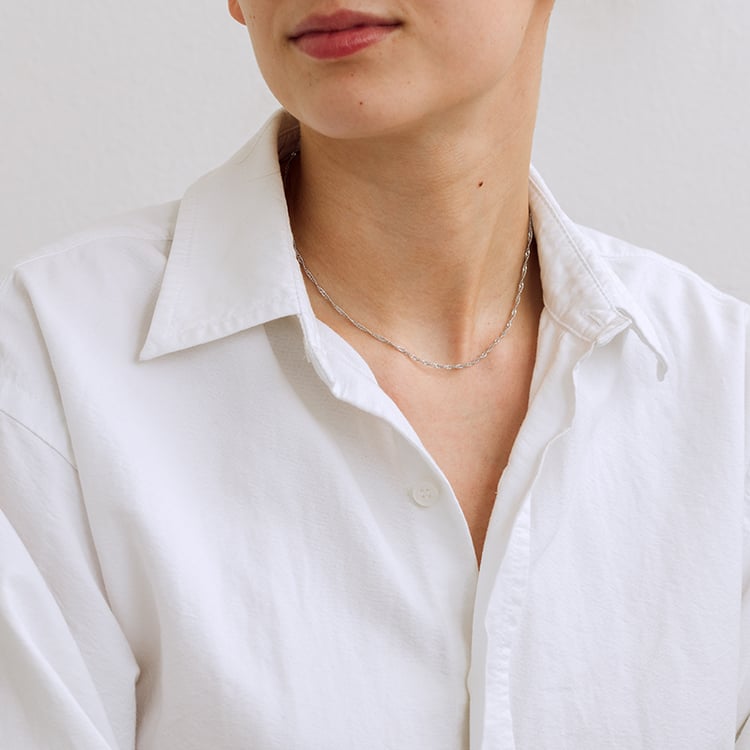 Silberne Singapurkette 42 cm 129919