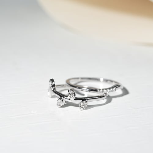 Diamantring in Form eines Ästchens Nereus