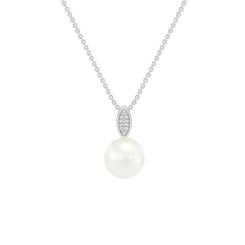 Silberner Anhänger mit Diamanten Alixa