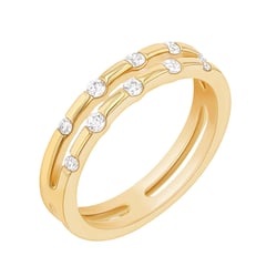 Doppelter Ring mit Lab Grown Diamanten Diklah