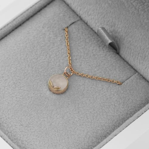 Schmuckset mit Cabochon Rosenquartz Charlize