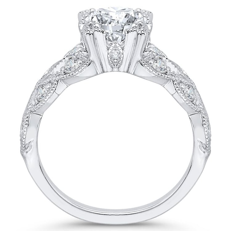 Goldener Verlobungsring im Halostil 46247