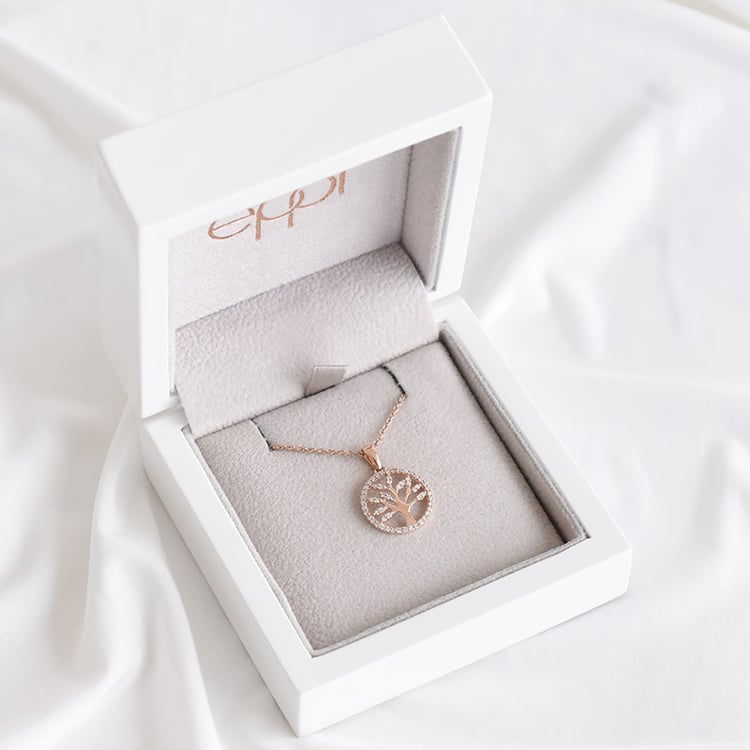 Silberner Lebensbaum mit Lab Grown Diamanten Elmer 104391