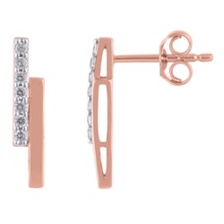 Goldene Ohrringe mit Diamanten Key